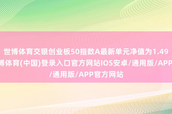 世博体育交银创业板50指数A最新单元净值为1.4913元-世博体育(中国)登录入口官方网站IOS安卓/通用版/APP官方网站