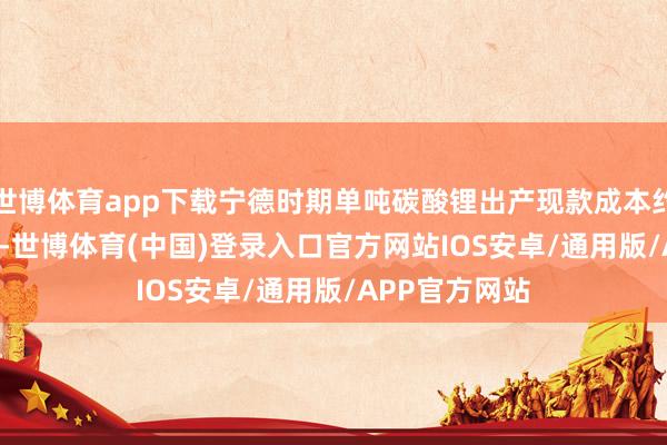 世博体育app下载宁德时期单吨碳酸锂出产现款成本约8.77万元/吨-世博体育(中国)登录入口官方网站IOS安卓/通用版/APP官方网站