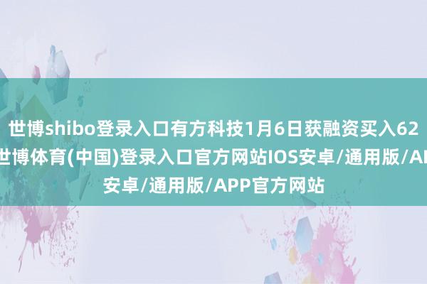 世博shibo登录入口有方科技1月6日获融资买入622.29万元-世博体育(中国)登录入口官方网站IOS安卓/通用版/APP官方网站