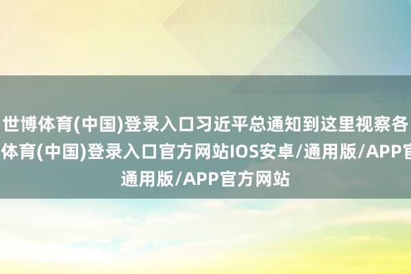 世博体育(中国)登录入口习近平总通知到这里视察各人-世博体育(中国)登录入口官方网站IOS安卓/通用版/APP官方网站