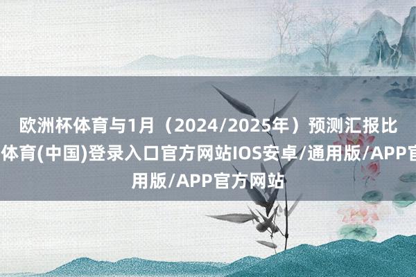 欧洲杯体育与1月（2024/2025年）预测汇报比较-世博体育(中国)登录入口官方网站IOS安卓/通用版/APP官方网站